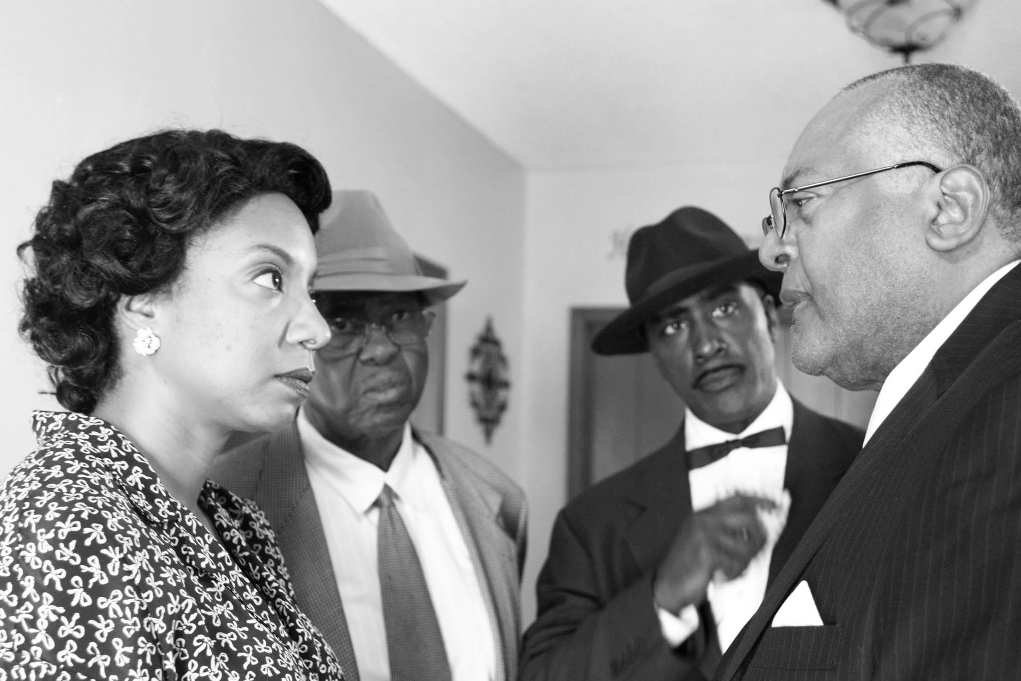 Actress Nakia Seacrest, Actor Marion Burton, Actor Idrees Degas and Actor Michael Delon in The Perfect Sacrifice.Directed by Tiffany Littlejohn