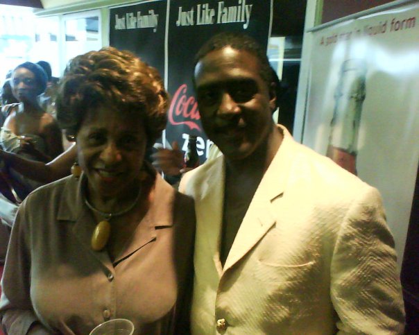 Actress Marla Gibbs and Actor Idrees Degas appearing together for the pilot Just Like Family.