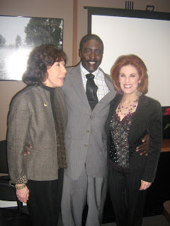 Actress Lily Tomlin, Actor Idrees Degas and Producer, Actress Kat Kramer appearing at Sunset Gower Studio. Hollywood, CA
