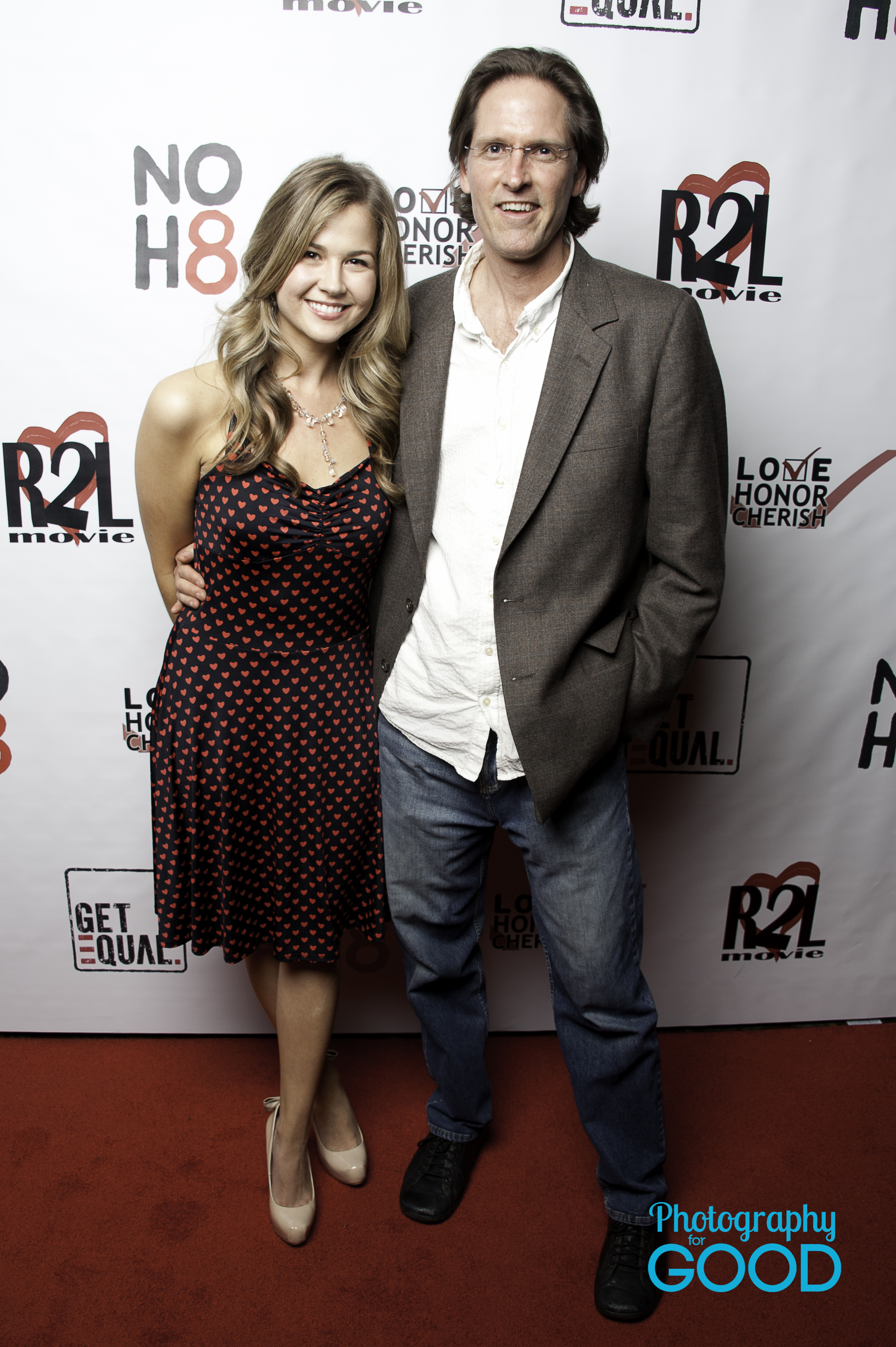 Cassie Jaye and Glenn Berkenkamp on Feb 6, 2012, at the Premiere of 