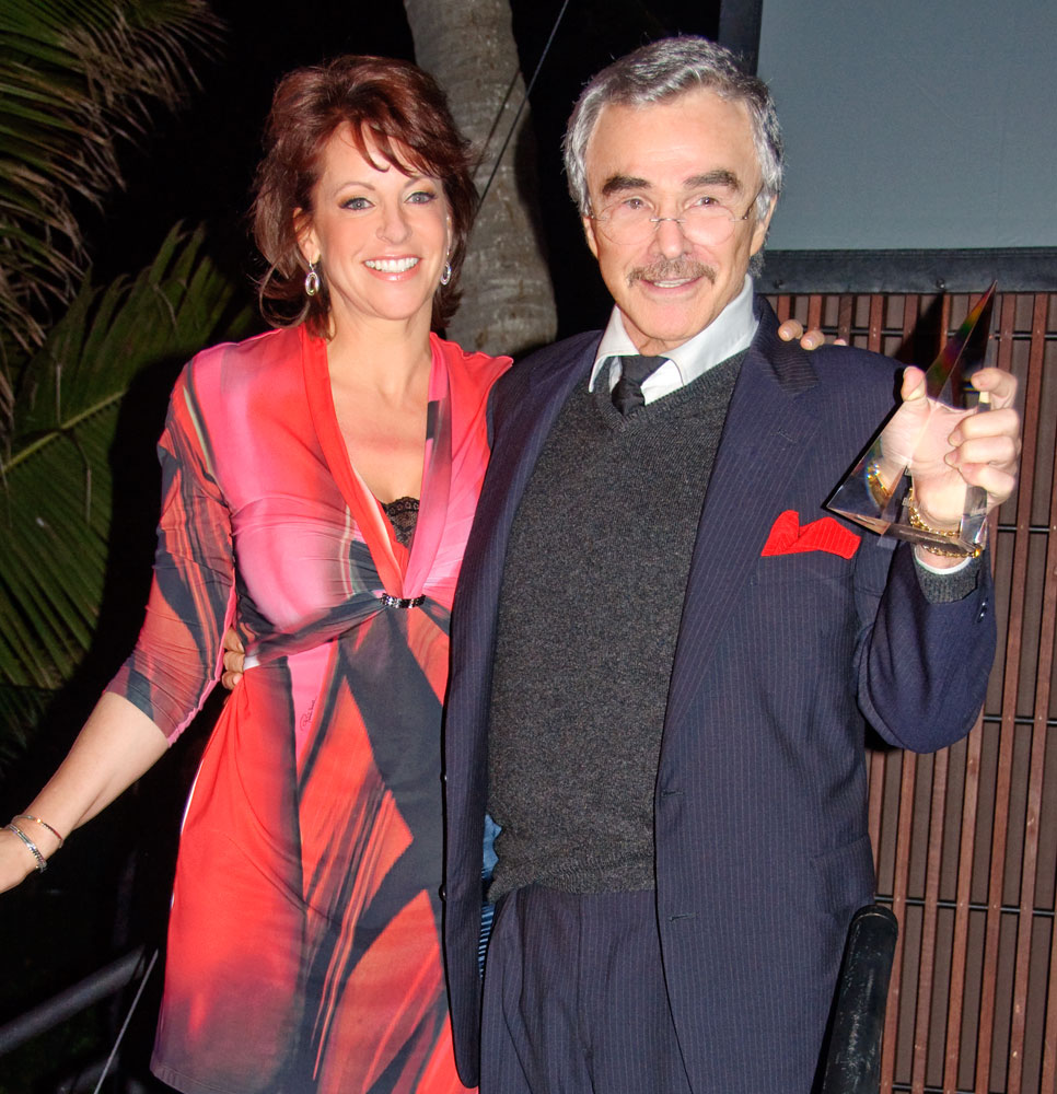 April 2010 - Suzanne presents the Lifetime Achievement Award to Burt Reynolds on behalf of the Palm Beach International Film Festival