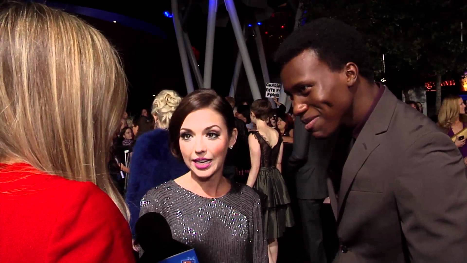 Janelle Froehlich and Amadou Ly. The Twilight Saga: Breaking Dawn - Part 1 Premiere, Nokia Theatre L.A. Live.