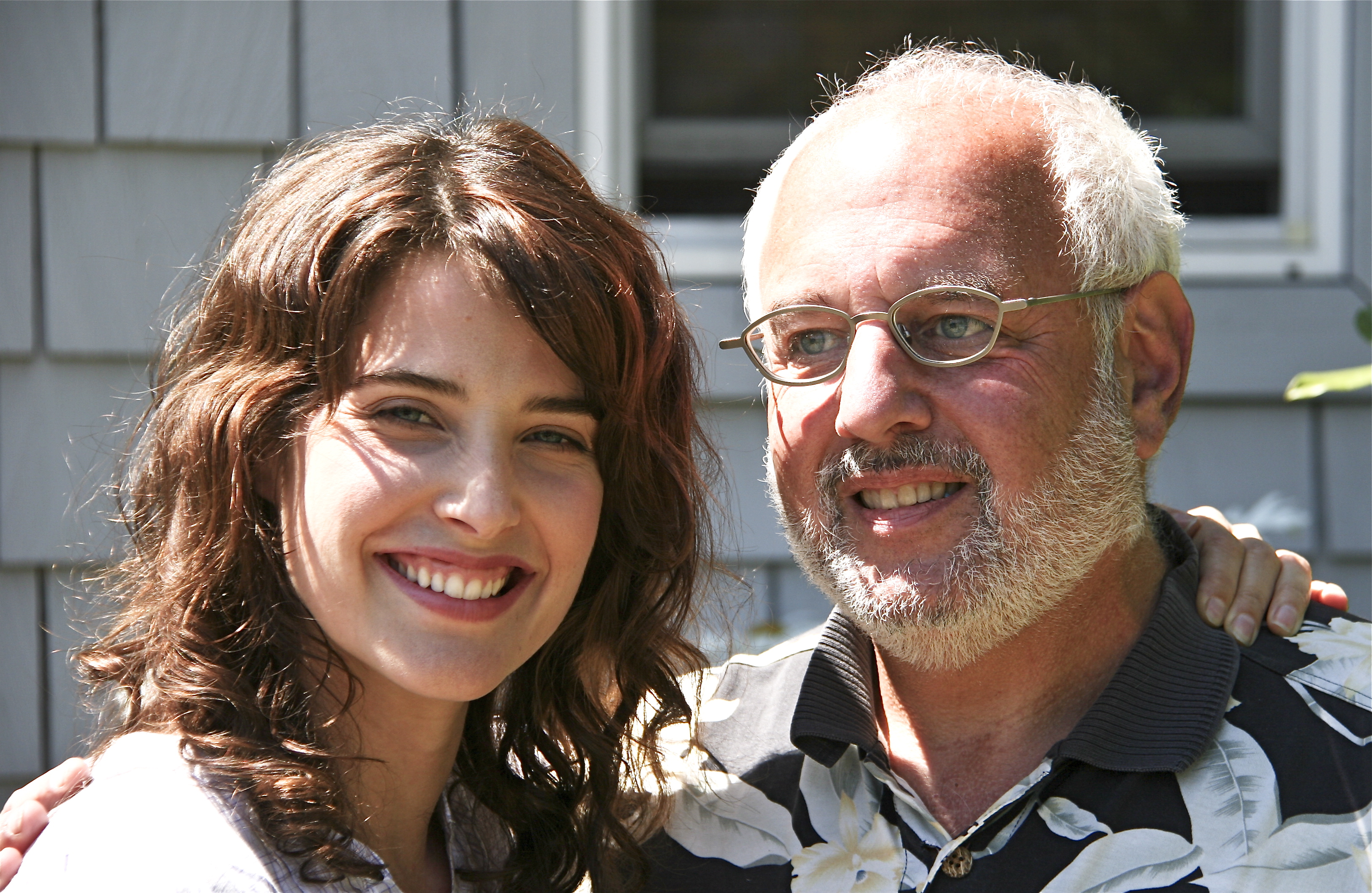 with Cobie Smulders on the Grassroots set