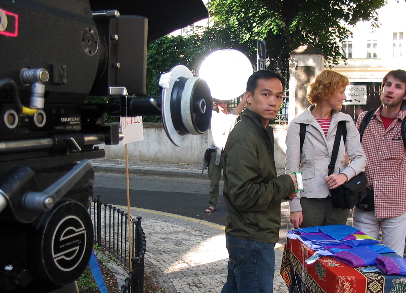 Filming in Prague