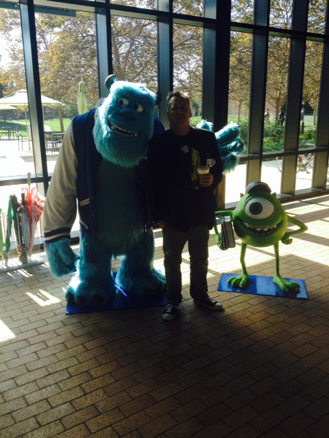 Lance and Monster from Monsters Inc at Pixar
