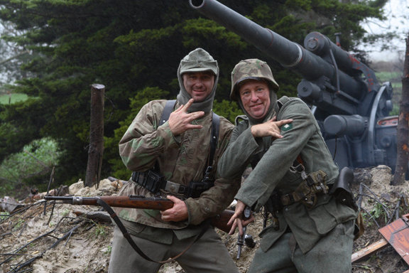 Brothers War 2009 Charles Golff (left) Lance Miccio( right) Flashing Wehrmacht signs