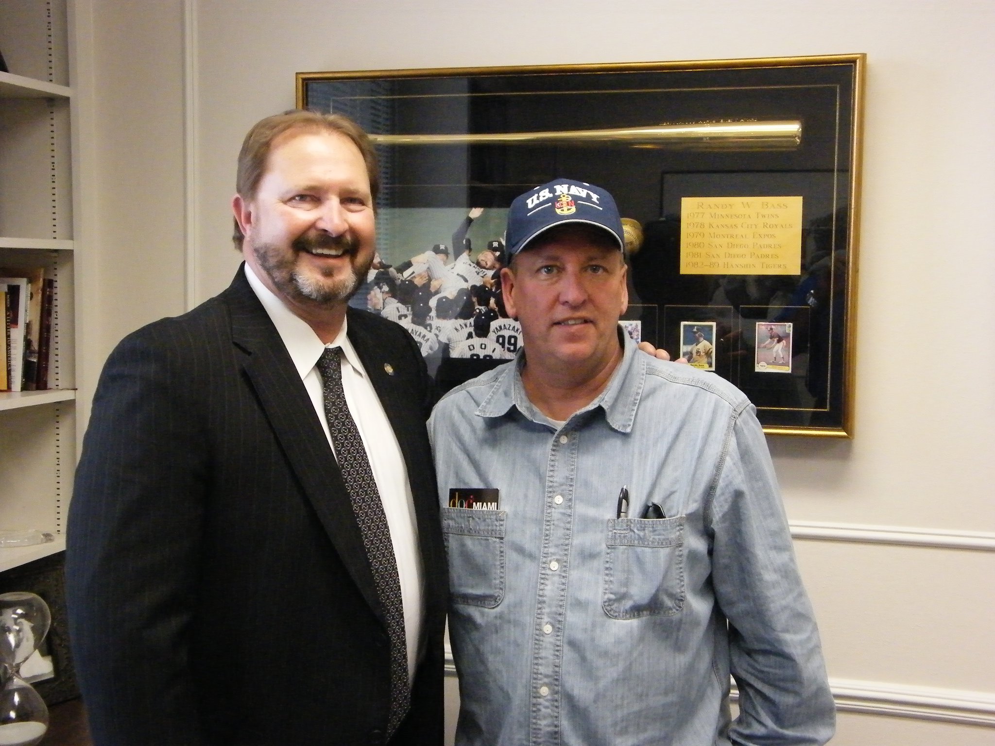 Senator Randy Bass and Director Lance Miccio at Oklahoma State Capitol