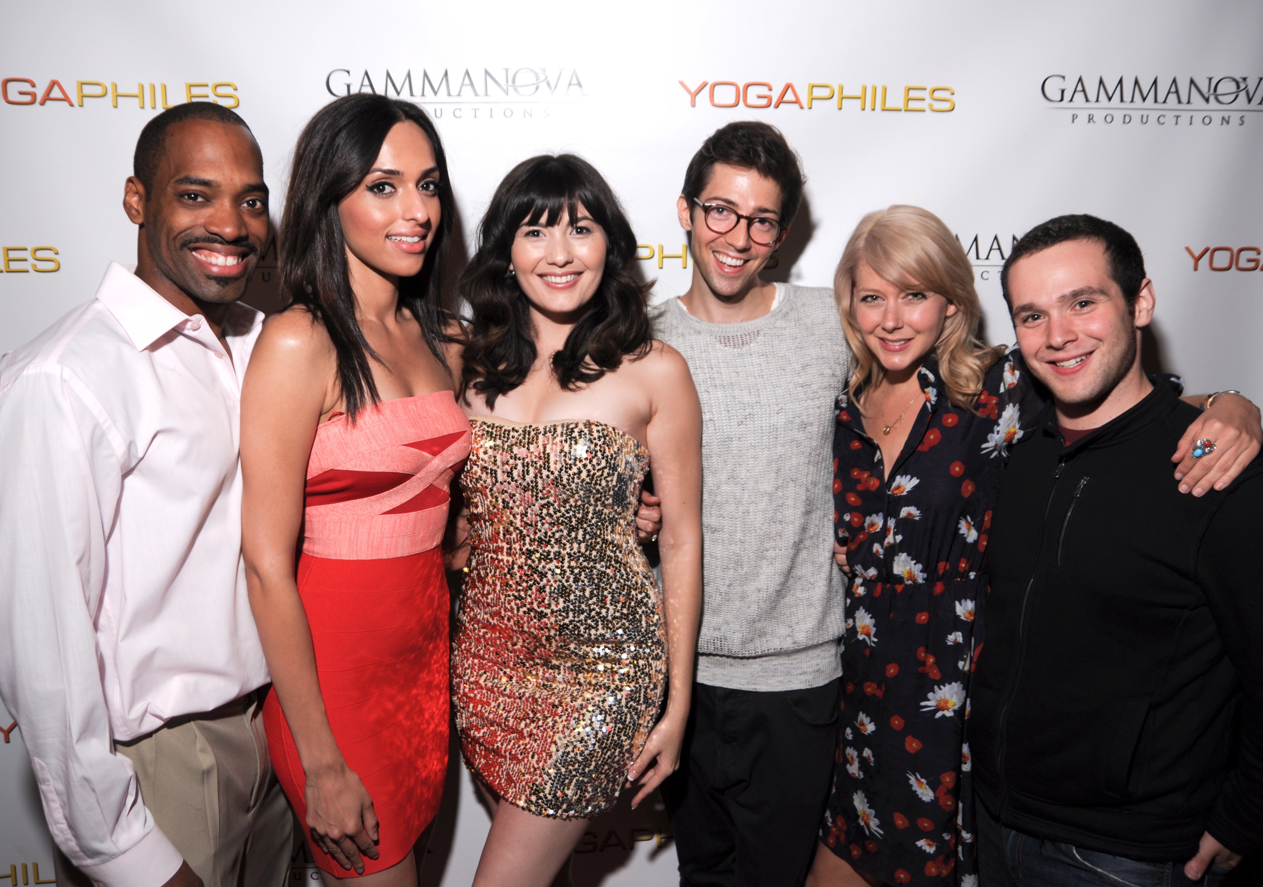 Yogaphiles Premier Cast members Mario Locke, Hayden Shinger, Director Celeste Thorson, John R. Colley, Zach Book and Katherine Adams