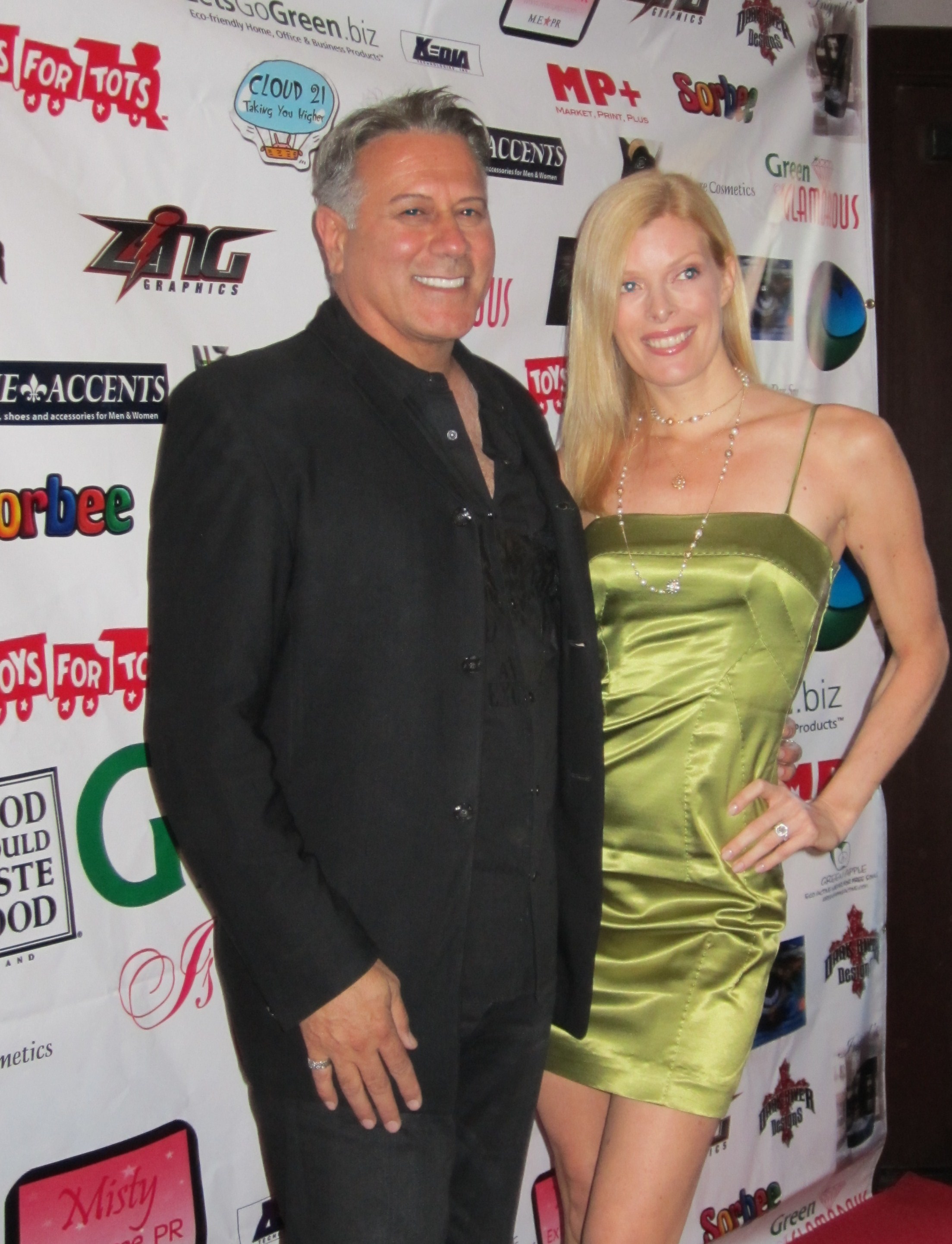Green is Glamorous fundraiser for 'toys for tots'.