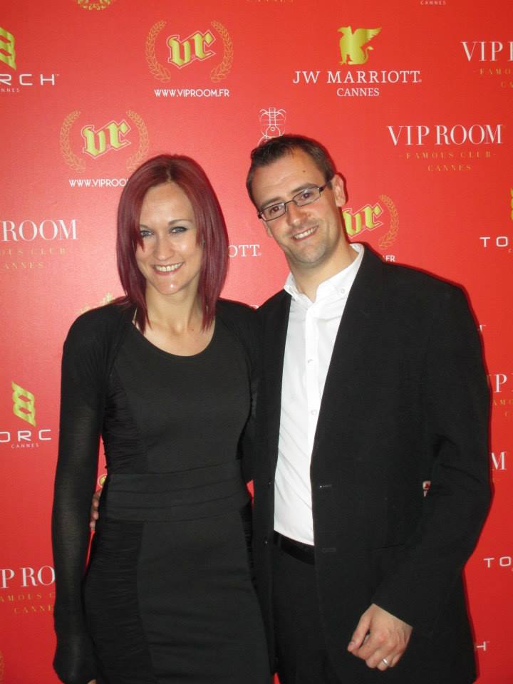Director/Producer Gene Fallaize with his wife Victoria at an event at the VIP Room Cannes during the 2013 Cannes Film Festival.