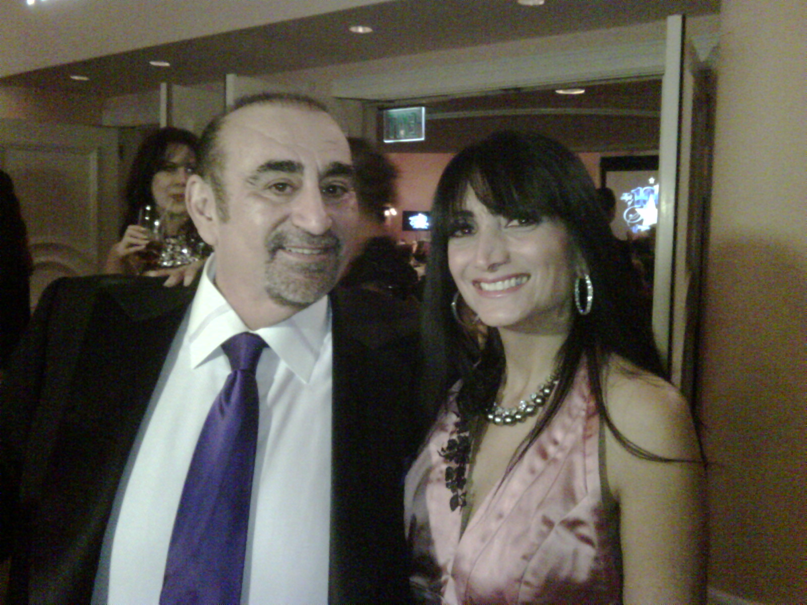 Liza Kumjian-Smith with Kenny Davitian at the Oscar Party for Bold Films