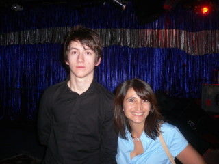 Liza Kumjian-Smith with Alex Turner of the Arctic Monkeys at Spaceland