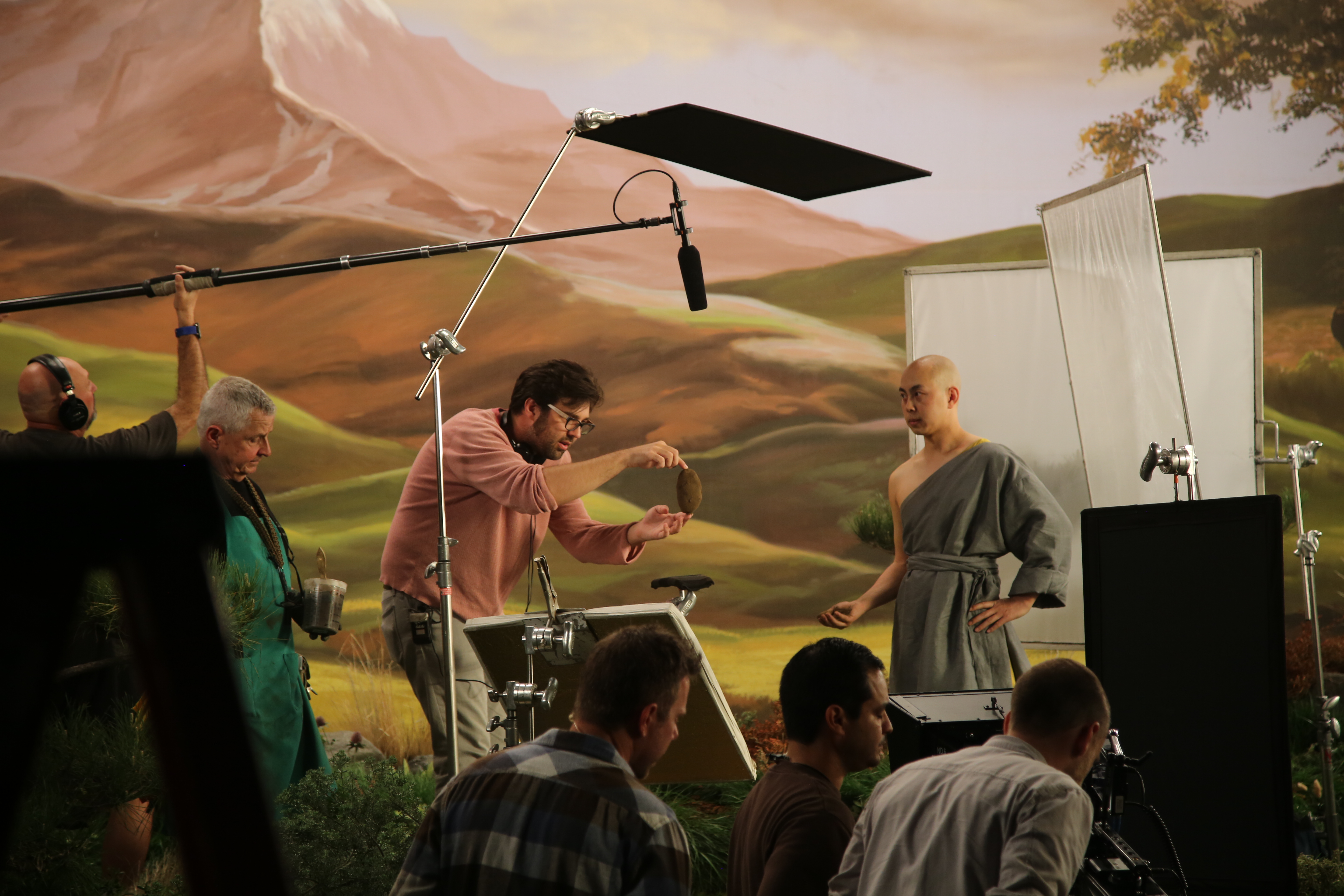 Director Michael Mohan on the set of a Ruffles potato chip commercial.