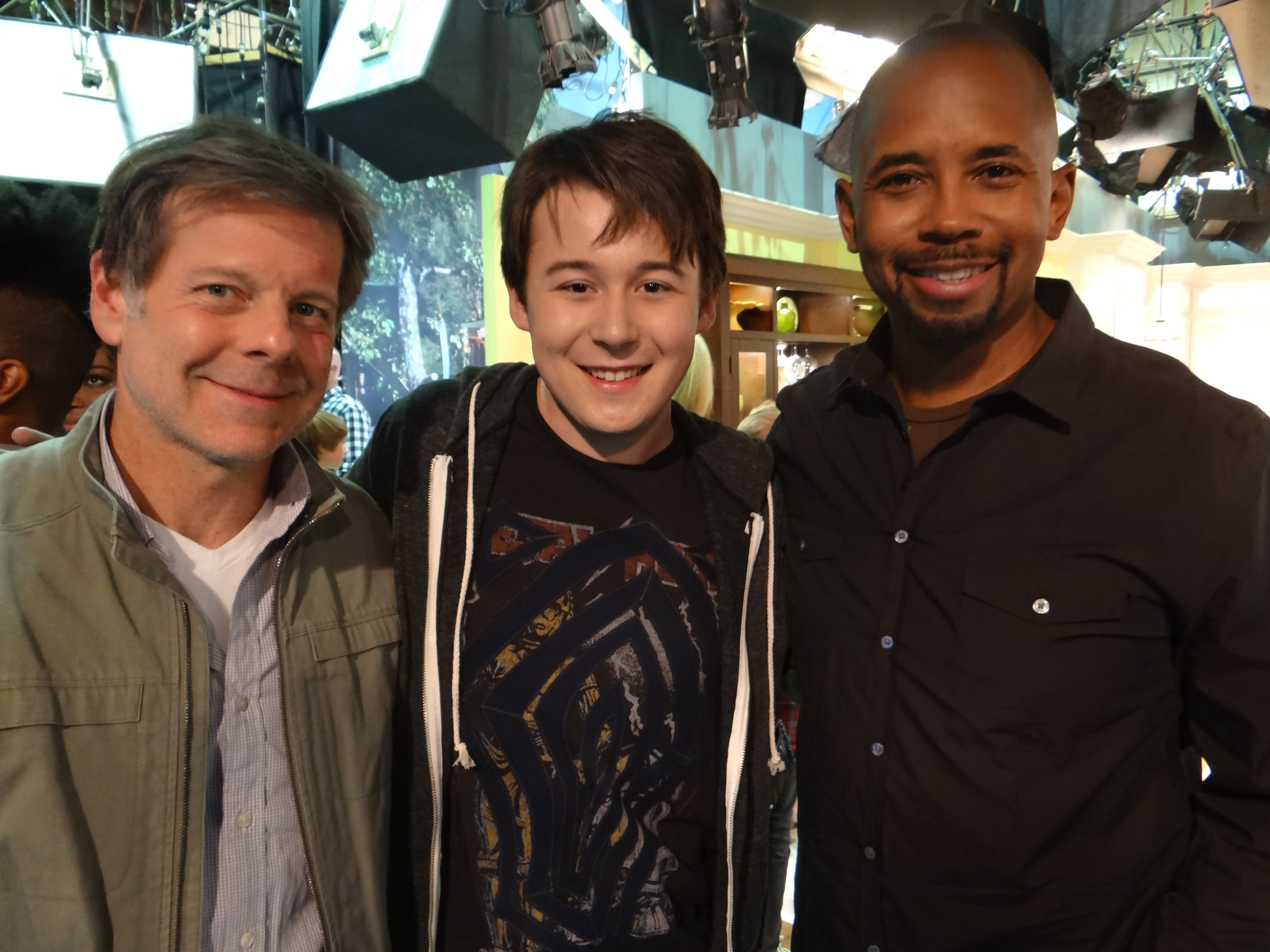 With John Fortenberry and Michael Boatman on the set of Instant Mom
