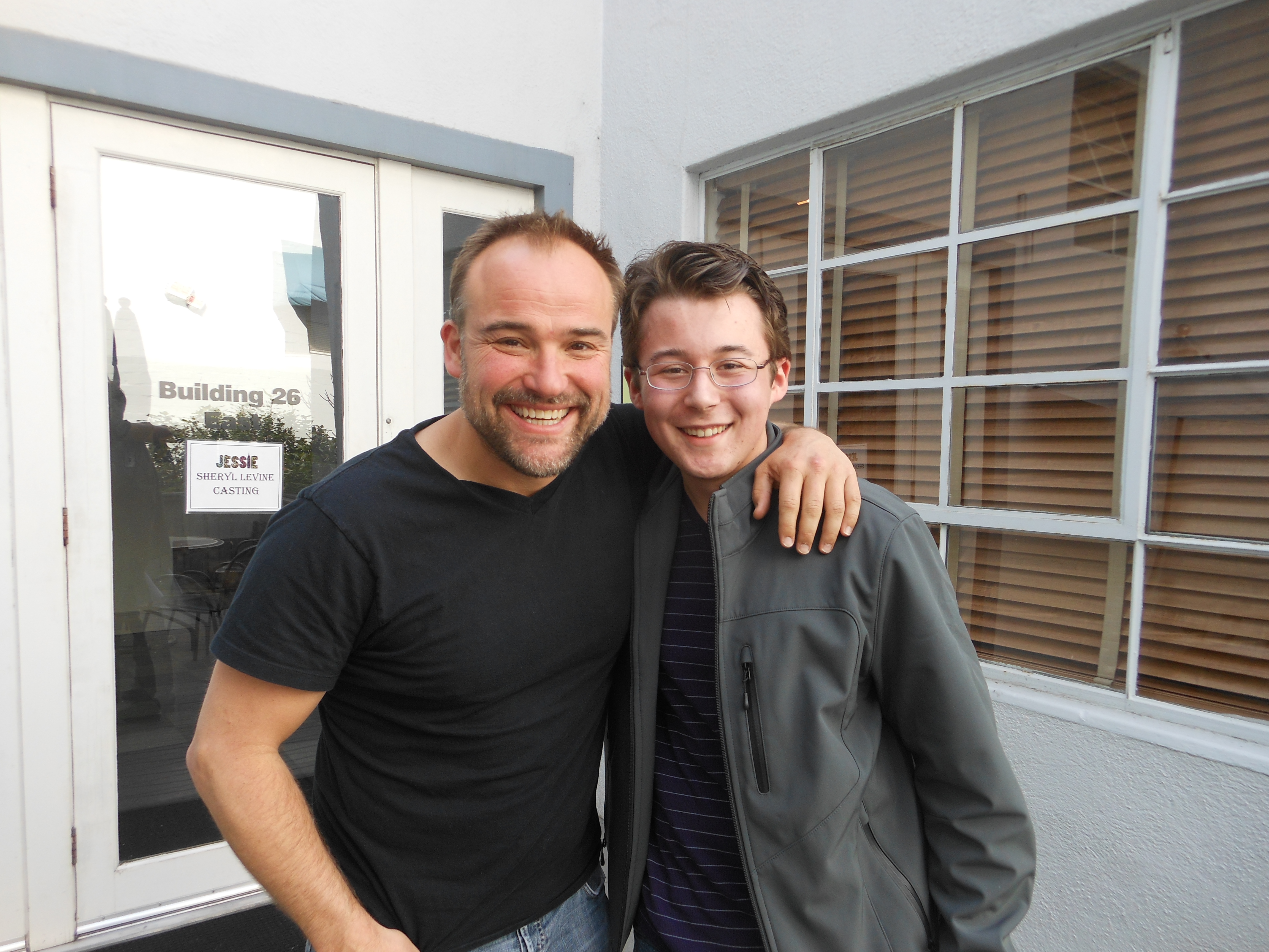With David DeLuise on the set of Lab Rats (2013)