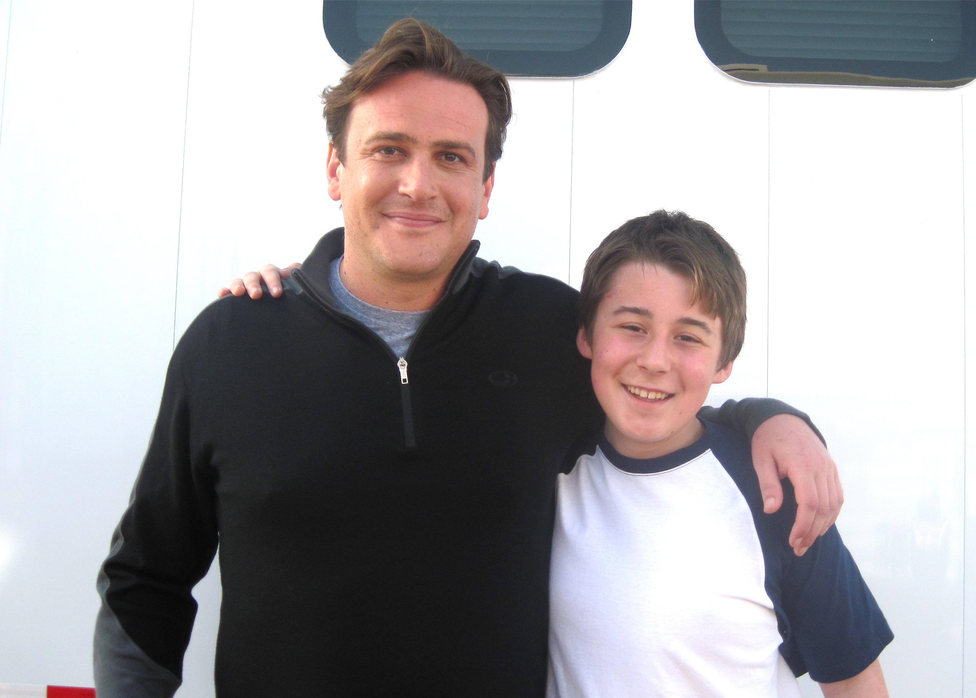 With Jason Segal on set of 