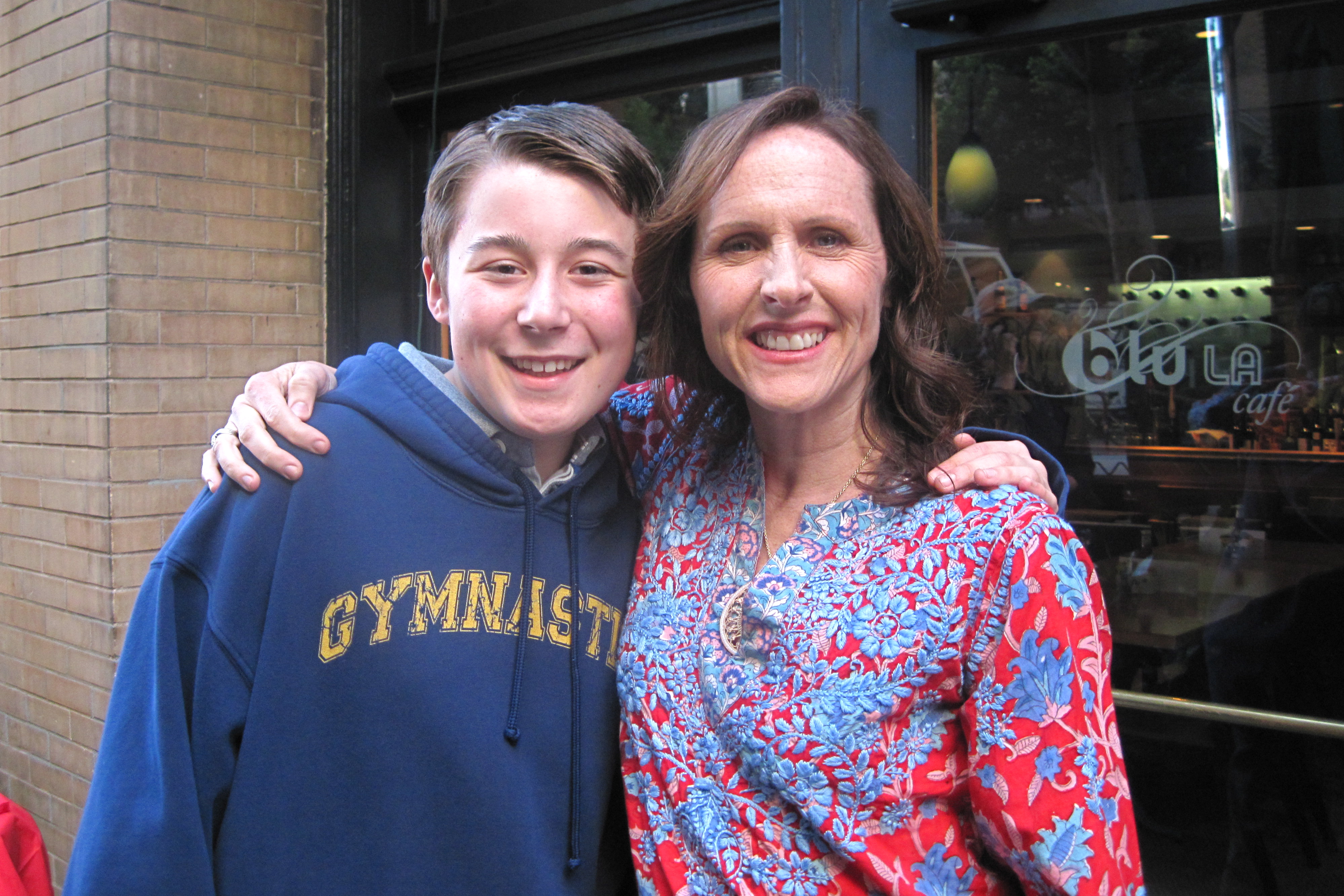 With Molly Shannon on set of 