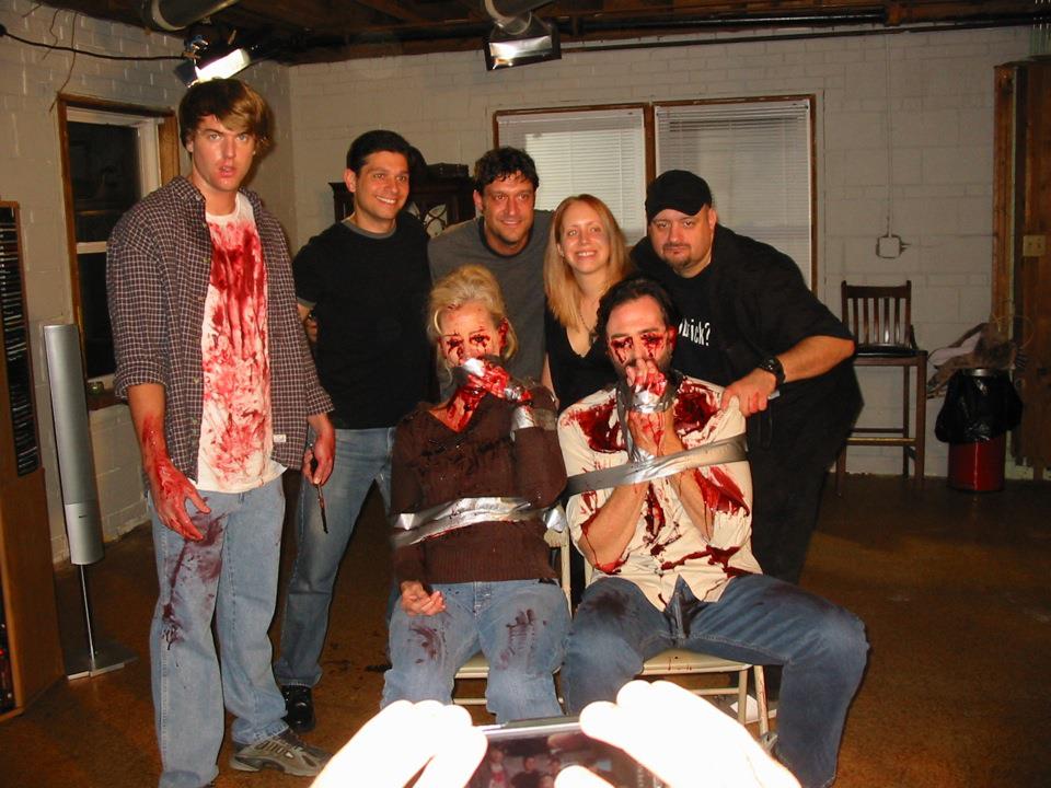Still of Jack Thomas Smith, cast, and crew on the set of Infliction (2011)