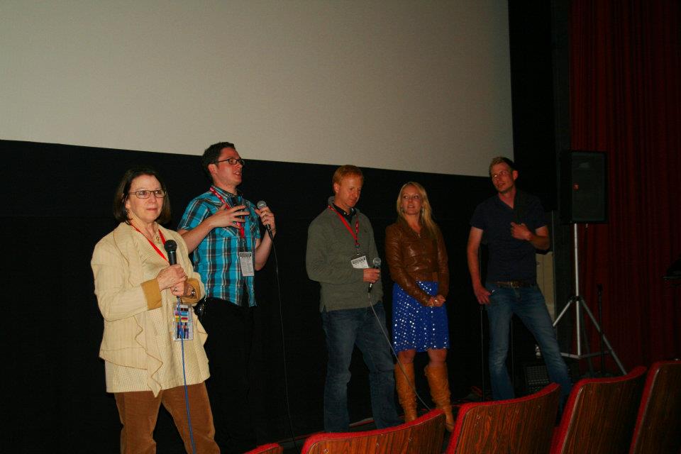 SIIF Film Festival- Kristina Johnson (Hayley), Tim Connery (Writer/Director), Jeb Metzger (Producer), and Chad Meyer (Easton) giving talk back after showing of 
