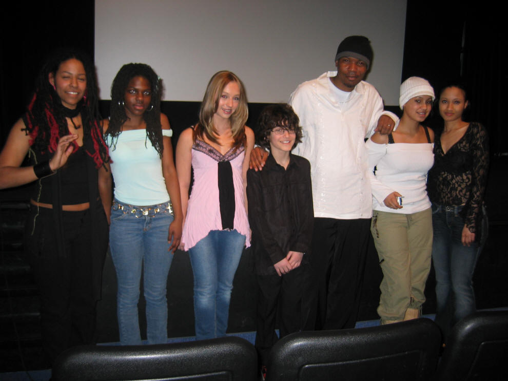 The cast of Devotion at the end of its first screening at the NFB.