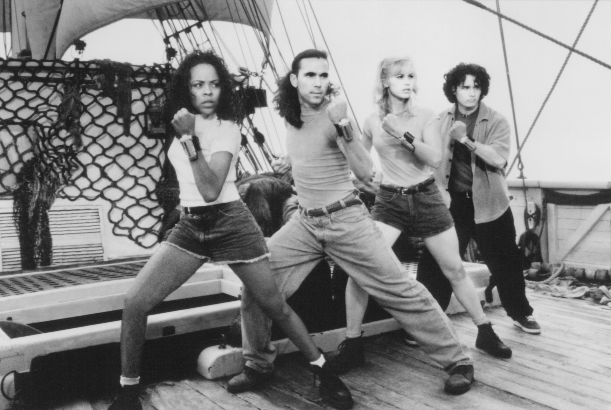 Still of Johnny Yong Bosch, Nakia Burrise, Jason David Frank and Catherine Sutherland in Turbo: A Power Rangers Movie (1997)