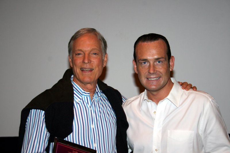 Richard Chamberlain and Mark Mahon at the Fort Lauderdale International Film Festival. Mark Mahon took Best Director for STRENGTH AND HONOUR.