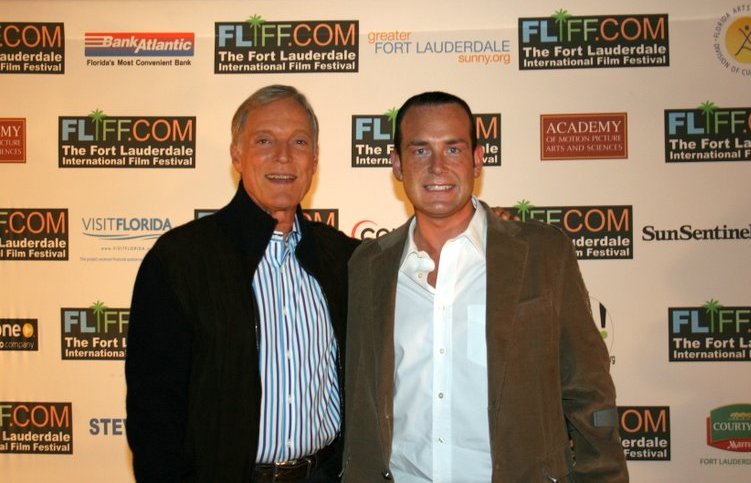 Richard Chamberlain and Mark Mahon at the Fort Lauderdale International Film Festival. Mark Mahon took Best Director for STRENGTH AND HONOUR.