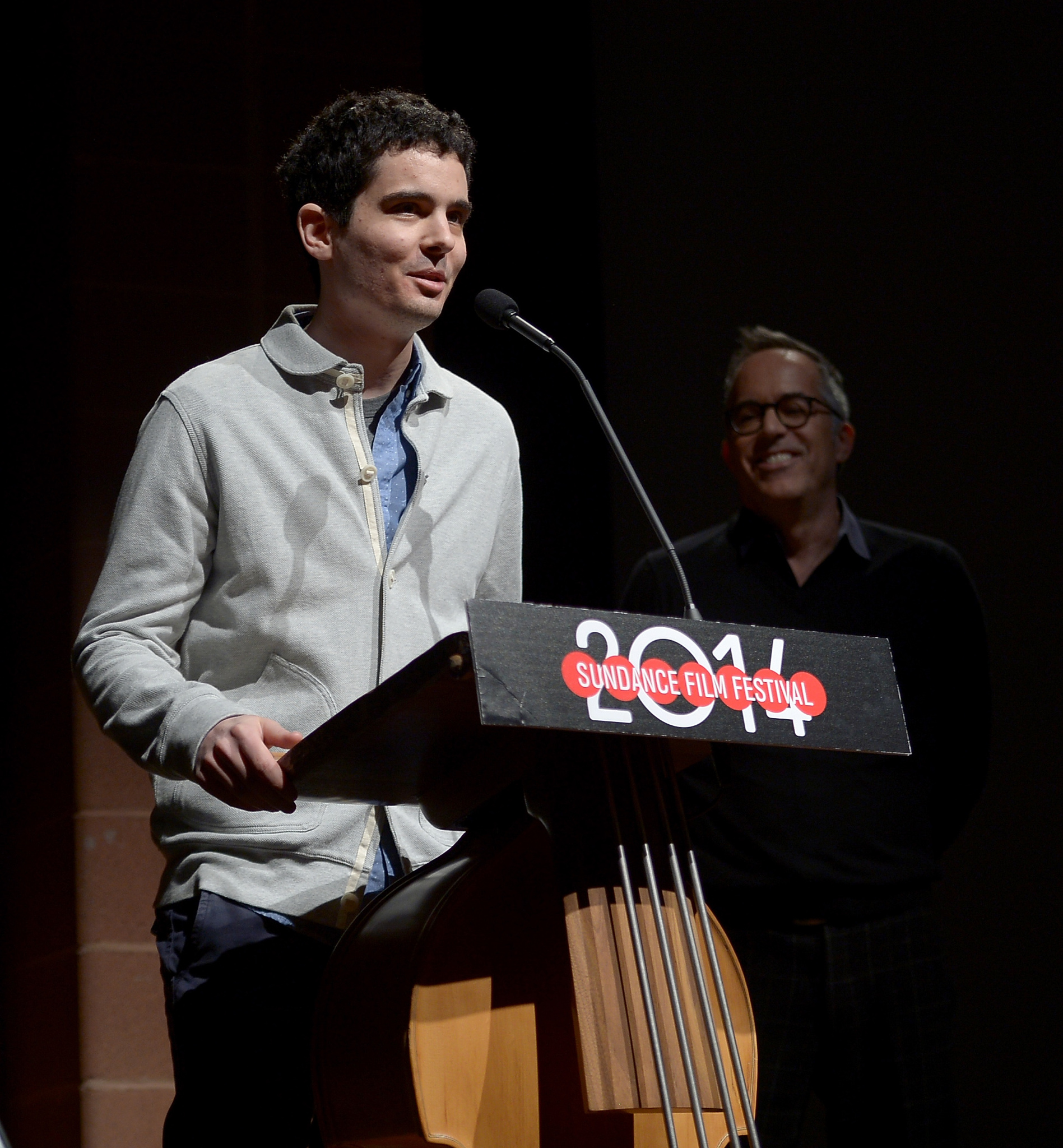 John Cooper and Damien Chazelle at event of Atkirtis (2014)