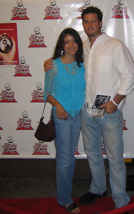 David Rountree and Rosie Garcia on the Red Carpet at the premier for 