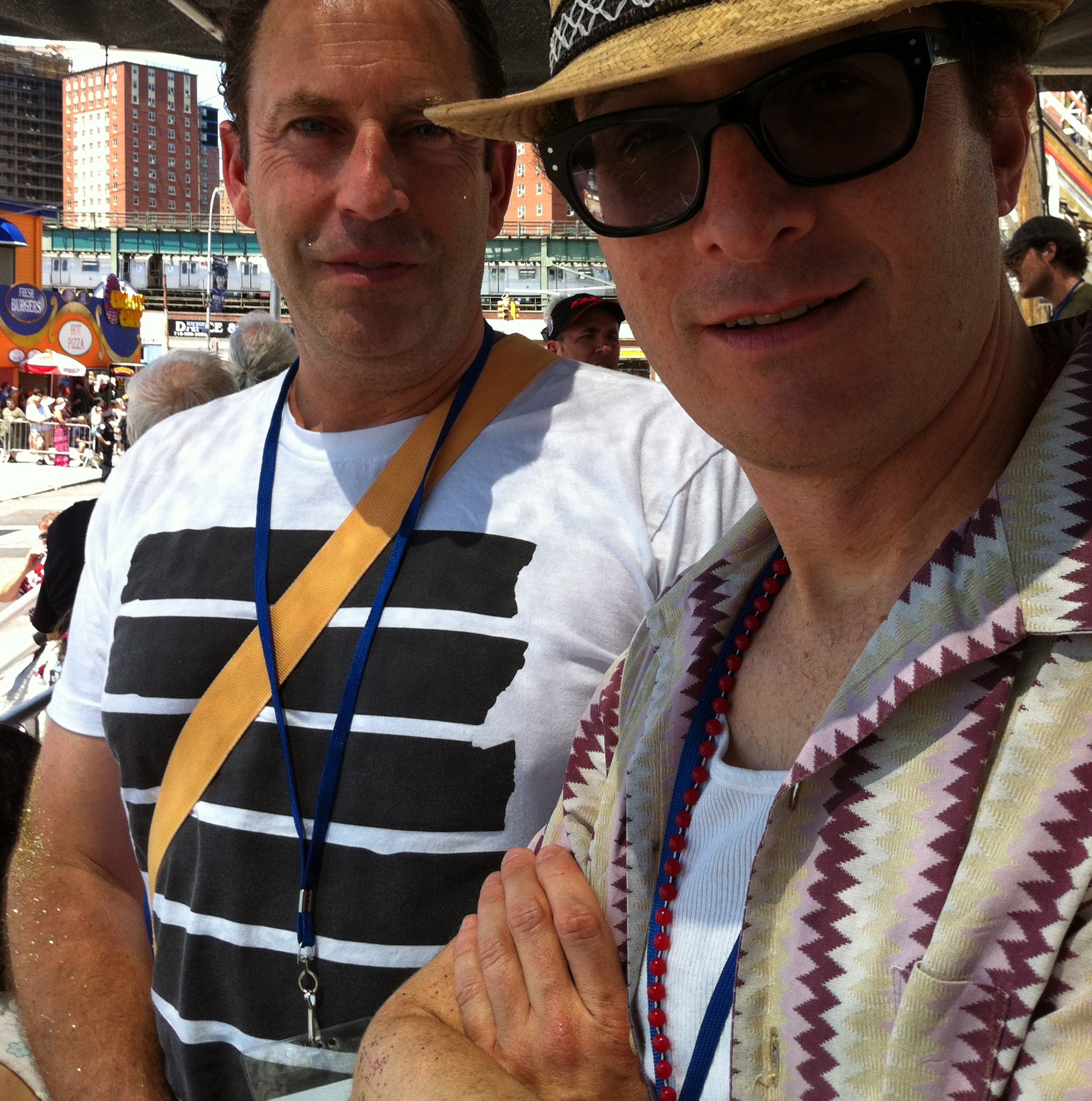 Mermaid Parade Judges, Henri Kessler & Darren Aronofsky, Coney Island 6/23/2012