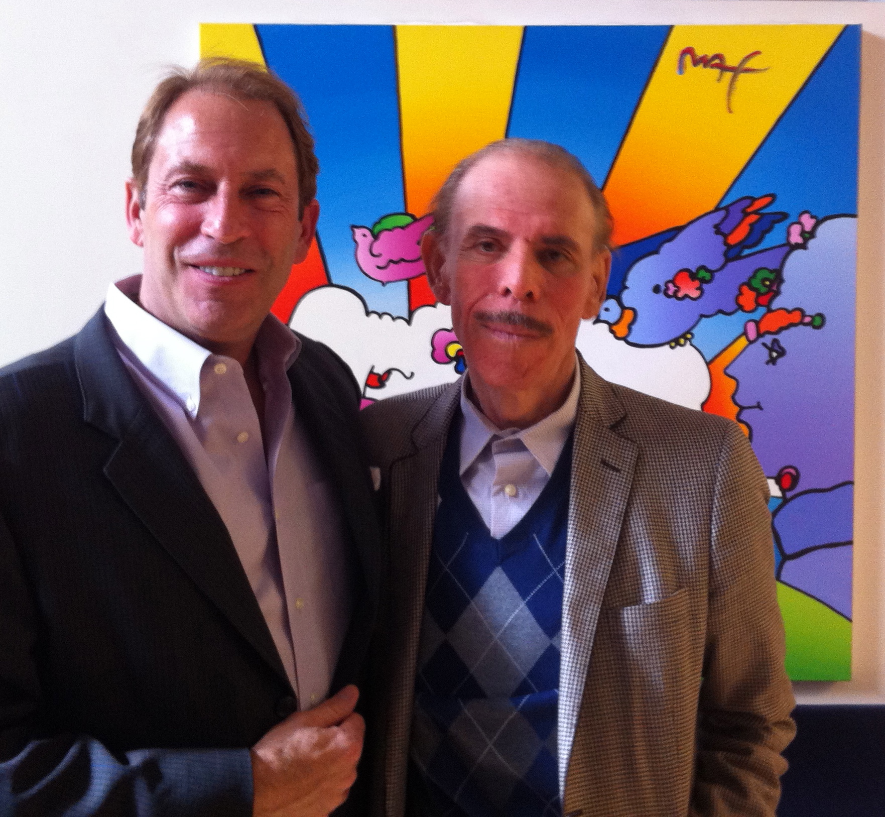 Henri M. Kessler with legendary artist Peter Max at his studio in NYC, 2012