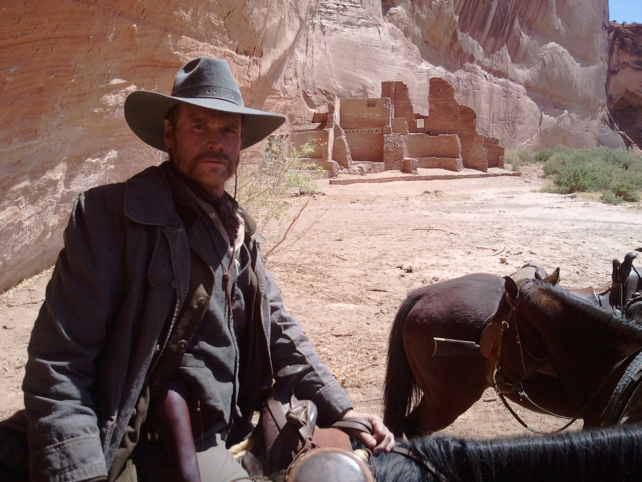 Damon Carney in Canyon de Chelly Arizona on the set of The Lone Ranger
