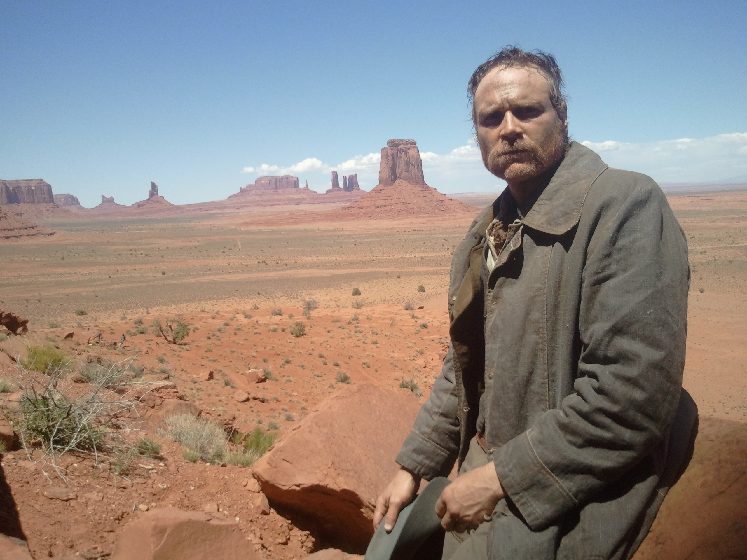 Damon Carney in Monument Valley on the set of The Lone Ranger
