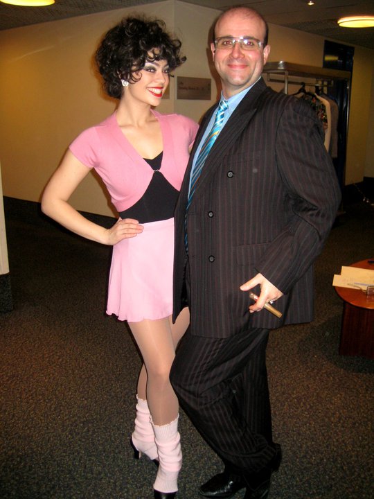 John as Dee Anthony with Tash Paramr backstage at BOY FROM OZ, The Production Company