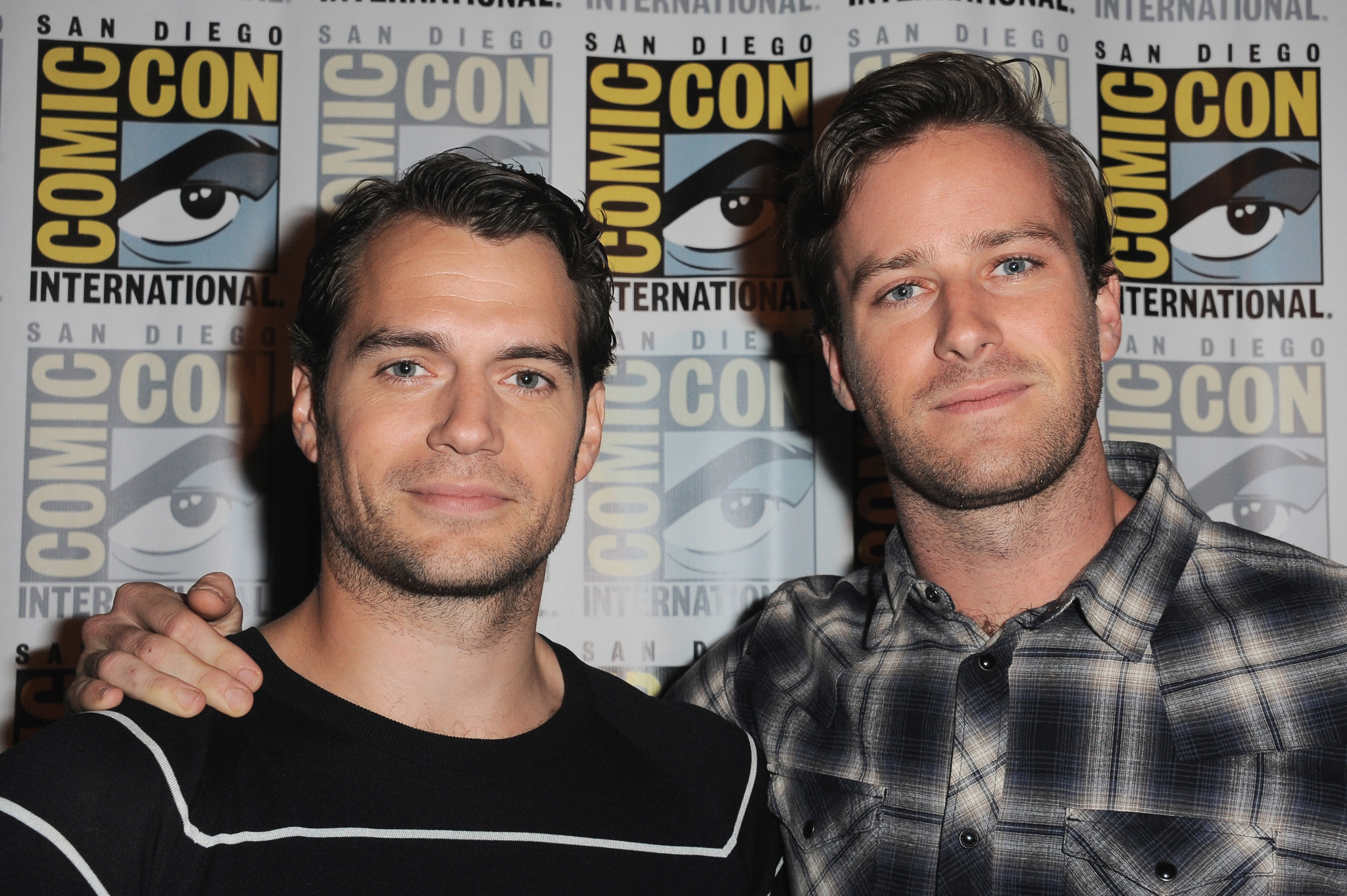 Henry Cavill and Armie Hammer at event of Snipas is U.N.C.L.E. (2015)