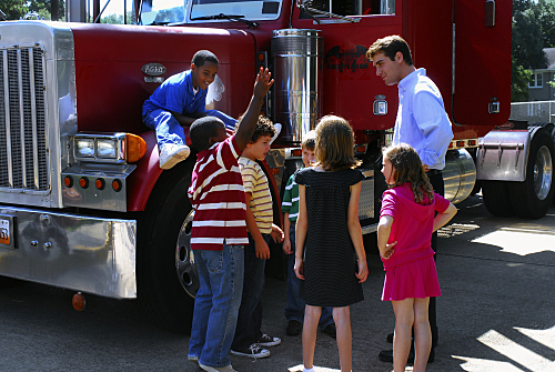 Still of James Wolk and Nicholas Stargel in Front of the Class (2008)