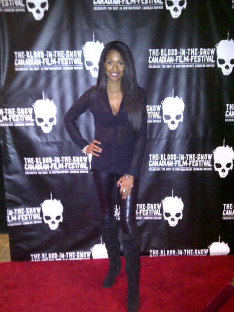JaNae Armogan at Devil's Night Red Carpet Premiere