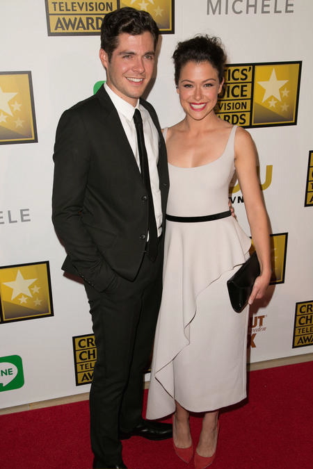 Ben Lewis and Tatiana Maslany at the 2014 Critics' Choice Television Awards