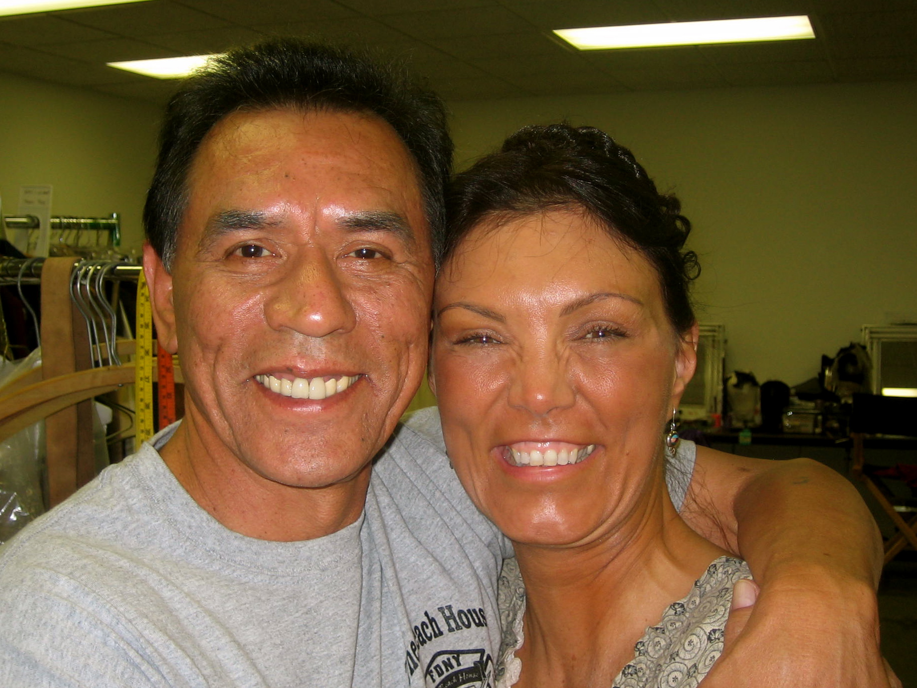 Wes Studi and Carla-Rae Behind the scenes of WE SHALL REMAIN: The Nation