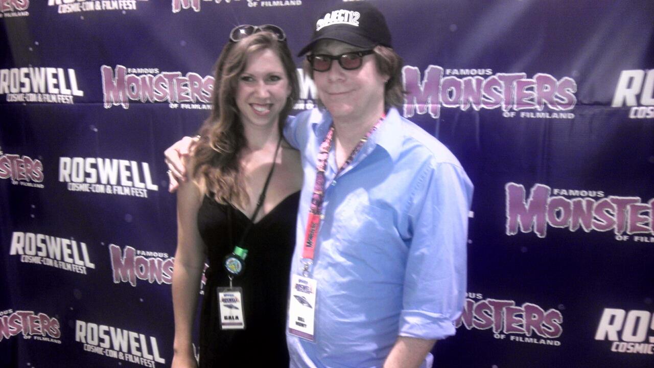 Katie Johnson and Bill Mumy promoting Project 12 at The Roswell Cosmic-Con and Film Festival.