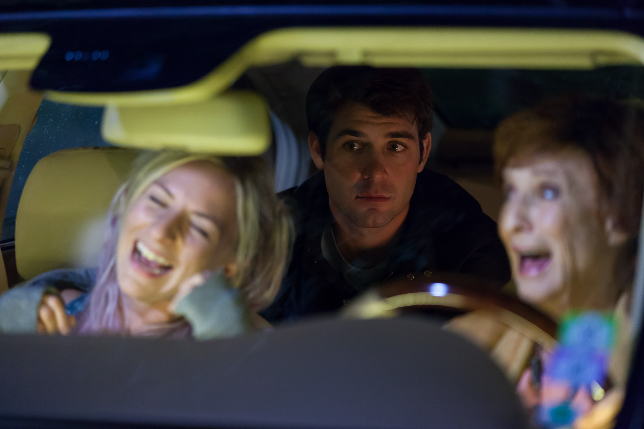 Still of Cloris Leachman, James Wolk and Mickey Sumner in This Is Happening (2015)