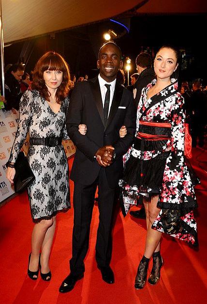 Olga Fedori, Jimmy Akingbola, Tatiana Fedorishcheva at NTA 2011, Best Newcomer on British TV Nomination