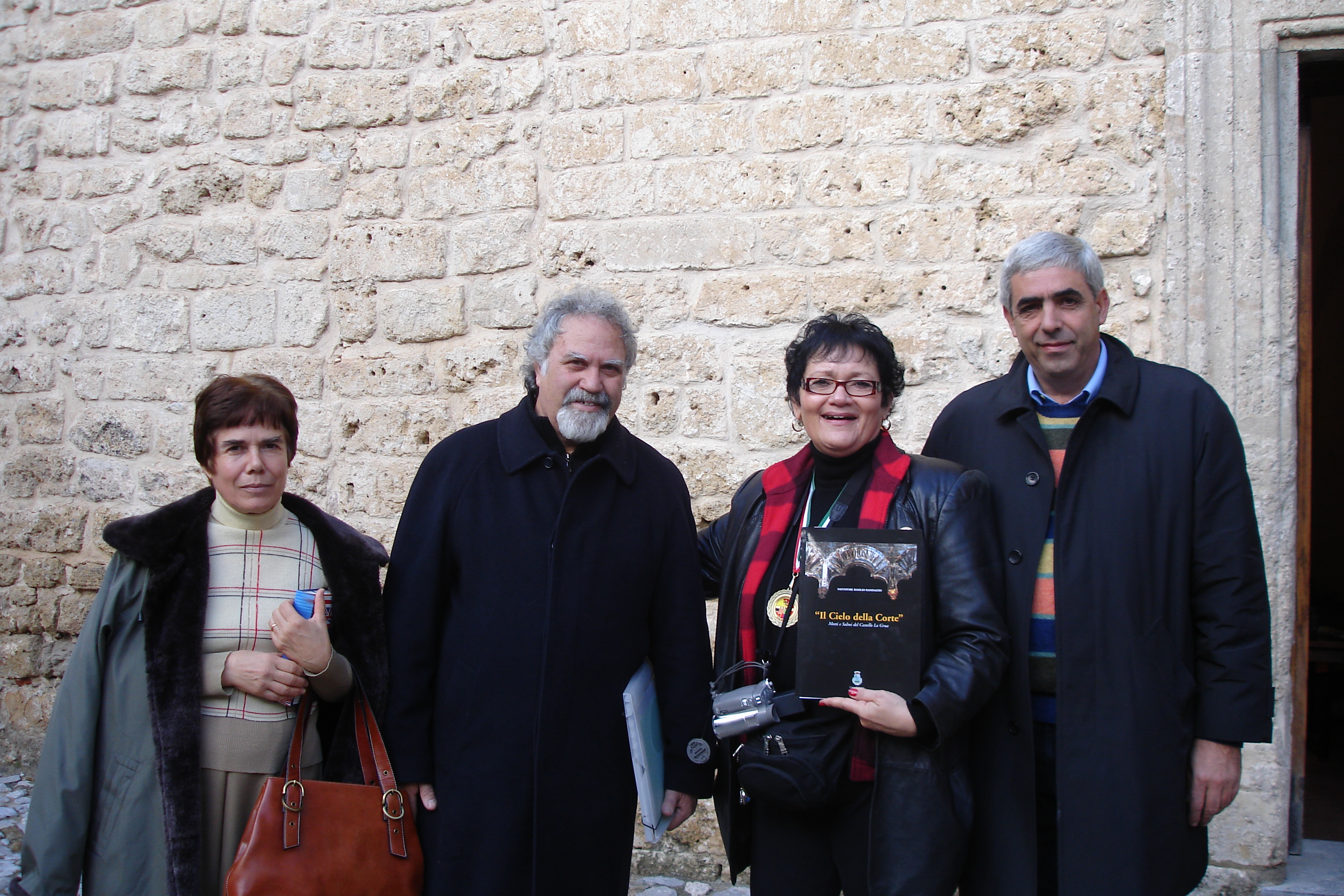 A SICILIAN ODYSSEY Director Jenna Maria Constantine in Carini, Sicily with Rag. Giuseppe Agrusa and Francesco Randazzo, featured in A SICILIAN ODYSSEY