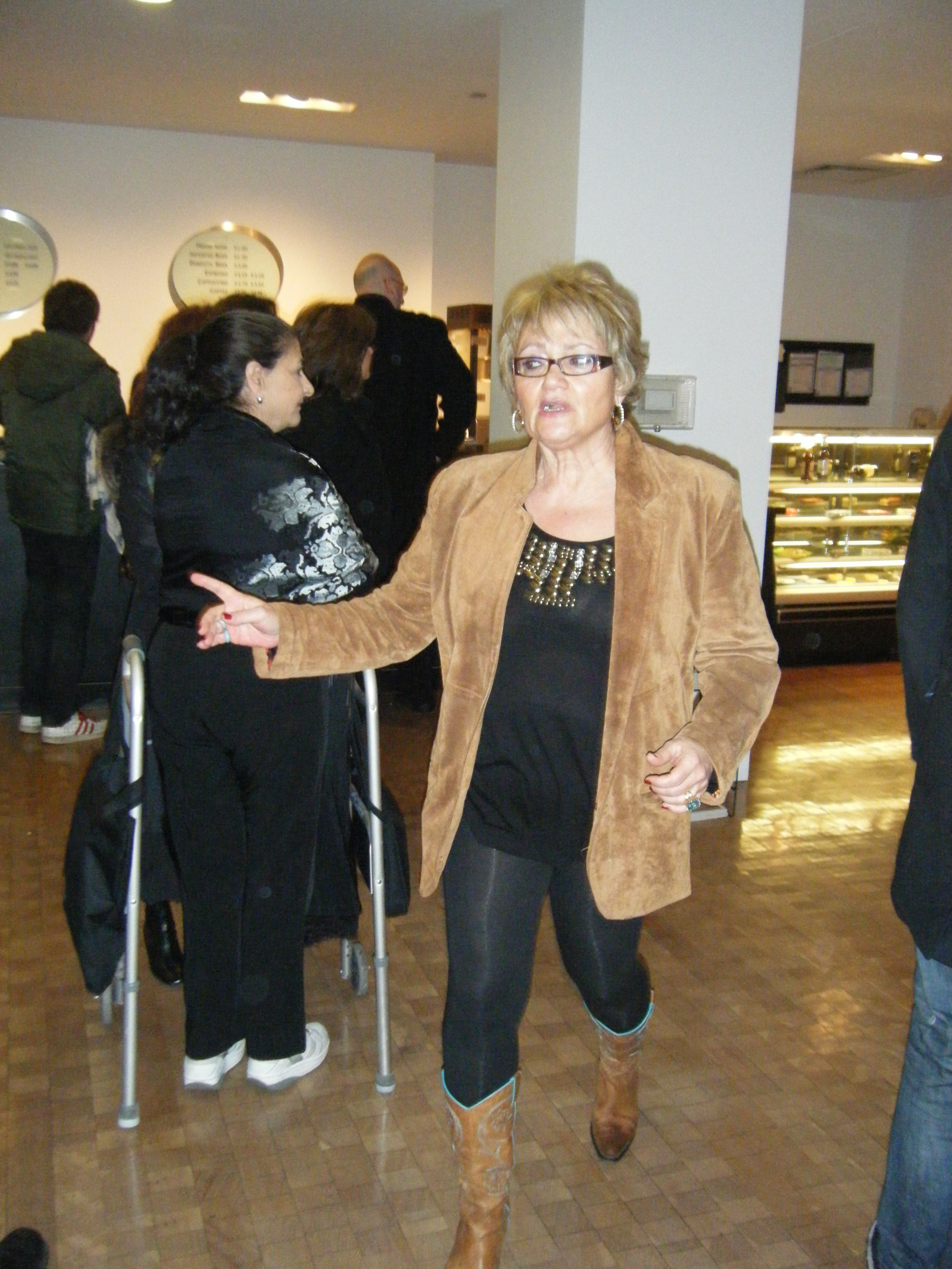 Producer/Director of A SICILIAN ODYSSEY, Jenna Maria Constantine at the 'sneak peek' screening, Gene Siskel Film Center, December 20, 2009.