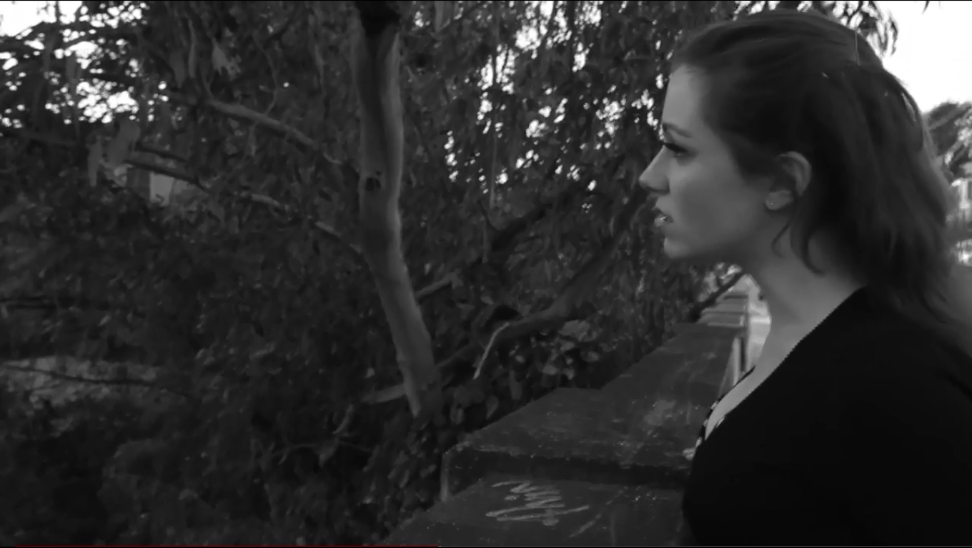 Whitney Avalon in her parody video of Adele's SOMEONE LIKE YOU.