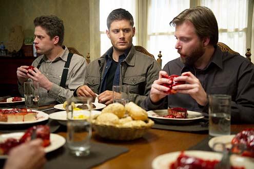 Supernatural- Matt Hamilton, Jensen Ackles and Adam Lolacher