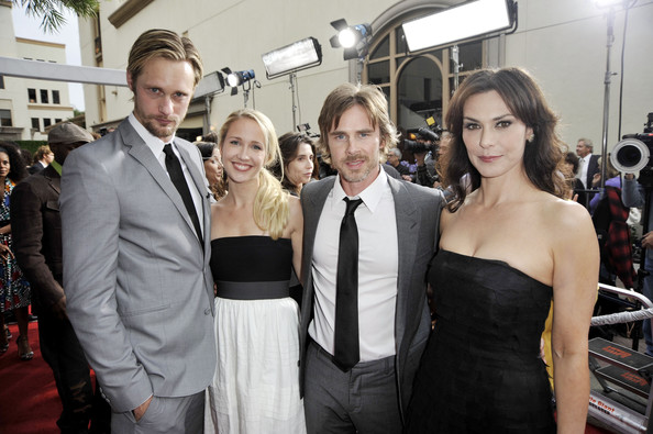 Alexander Skarsgard, Anna Camp, Michelle Forbes, and Sam Trammell at the True Blood season 2 premiere