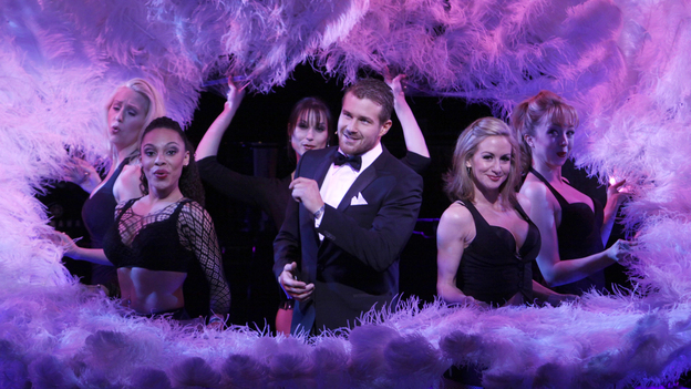 Josh Kelly singing at ABC Daytime salutes Broadway cares