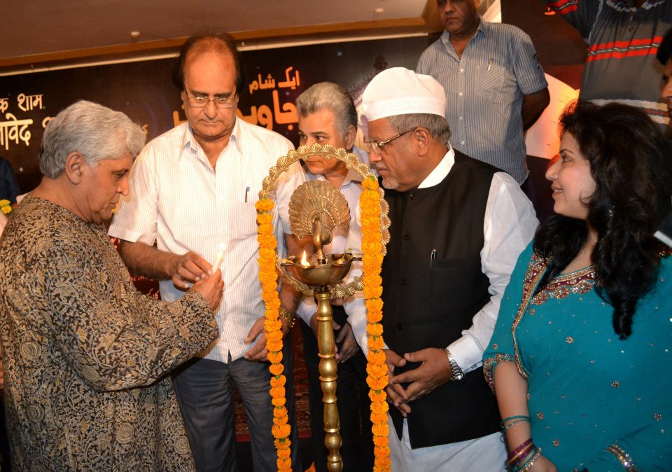 Lamp lighting ceremony with Javed Akhtar sahib
