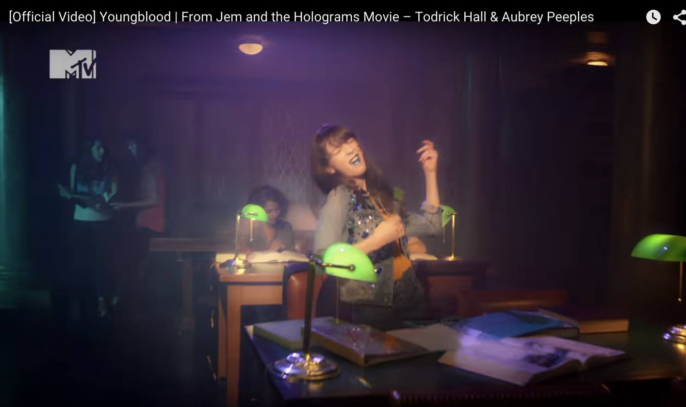 Todrick Hall & Aubrey Peeples Youngblood Jem and the Holograms video MTV